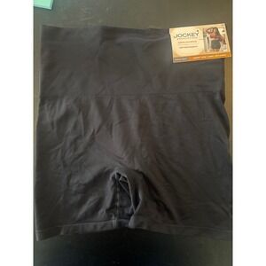Jockey Generation Women Black Tummy Smoothing Mid-Waist Boyshort Shapewear Large